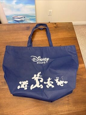 Disney Store | Blue Character Silhouette Reusable Large Tote Bag